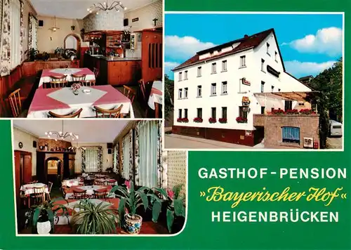 AK / Ansichtskarte 73905783 Heigenbruecken Gasthof Pension Bayerischer Hof Gastraeume
