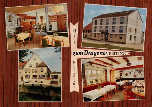 AK / Ansichtskarte  Peiting Hotel zum Dragoner Restaurant Gastraeume