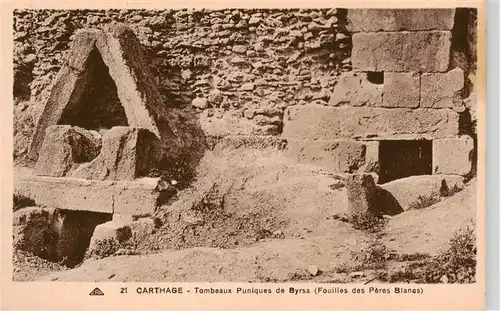 AK / Ansichtskarte 73905853 Carthage__Karthago_Carthago_Tunesie Tombeaux Puniques de Byrsa 