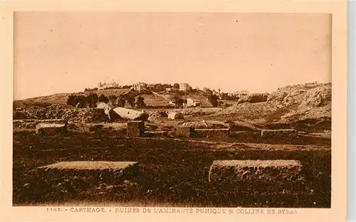 AK / Ansichtskarte 73905863 Carthage__Karthago_Carthago_Tunesie ruines de lAmiraute Punique et Colline de Byrsa