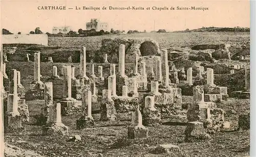 AK / Ansichtskarte  Carthage__Karthago_Carthago_Tunesie La Basilique de Damous el Karita et Chapelle de Sainte Monique