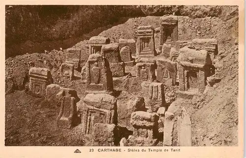 AK / Ansichtskarte 73905905 Carthage__Karthago_Carthago_Tunesie Steles du Temple de Tanit