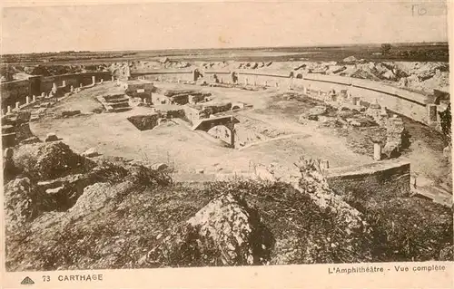 AK / Ansichtskarte 73905907 Carthage__Karthago_Carthago_Tunesie Amphitheatre Vue complete