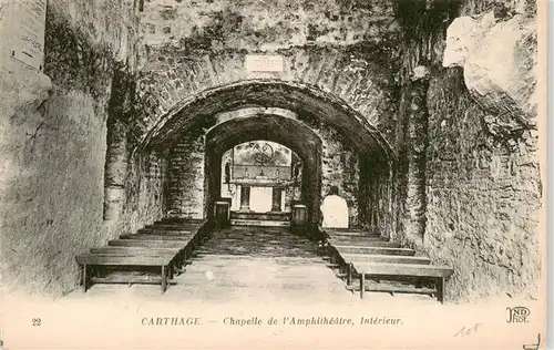 AK / Ansichtskarte  Carthage__Karthago_Carthago_Tunesie Chapelle de lAmphiteatre Interieur