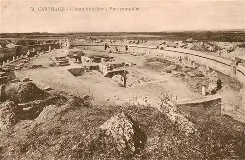 AK / Ansichtskarte  Carthage__Karthago_Carthago_Tunesie Amphitheatre Vue complete