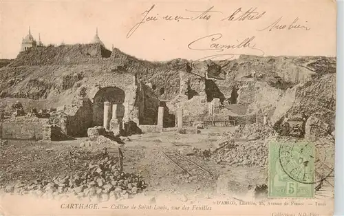 AK / Ansichtskarte  Carthage__Karthago_Carthago_Tunesie Colline de Saint Louis vue des Fouilles