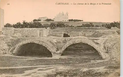 AK / Ansichtskarte 73905947 Carthage__Karthago_Carthago_Tunesie Les citernes de la Malga et la Primatiale