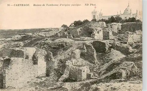 AK / Ansichtskarte 73905954 Carthage__Karthago_Carthago_Tunesie Ruines de tombeaux dorigine punique