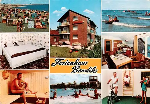 AK / Ansichtskarte 73905958 Horumersiel_Wangerland Ferienhaus Bendiks Fitnessraum Saune Fremdenzimmer Badestrand