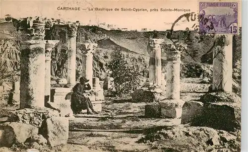 AK / Ansichtskarte 73905975 Carthage__Karthago_Carthago_Tunesie La Basilique de Saint Cyprien pres Sainte Monique