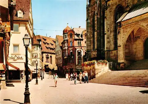 AK / Ansichtskarte  Tuebingen Holzmarkt mit Brautportal der Stiftskirche