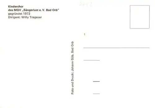 AK / Ansichtskarte  Bad_Orb Kinderchor des MGV Saengerlust