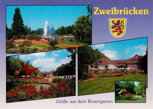 AK / Ansichtskarte 73906047 Zweibruecken_Pfalz Rosengarten Teilansichten