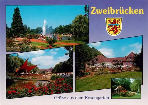 AK / Ansichtskarte  Zweibruecken_Pfalz Rosengarten Teilansichten