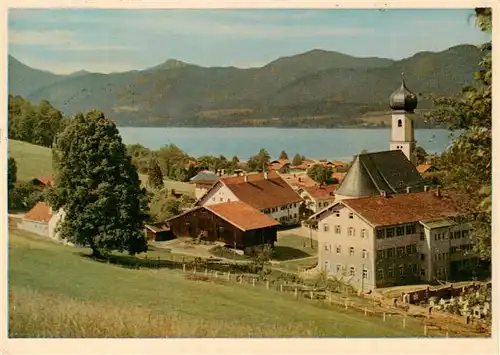 AK / Ansichtskarte  Gmund_Tegernsee mit Blick auf Hirschberg und Kampen