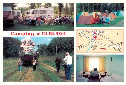 AK / Ansichtskarte  Elblag_Elbing_PL Camping w Elblagu Kasa biletowa Zeglugi Ostrodzko Elblaskiej