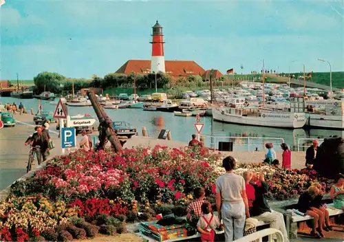 AK / Ansichtskarte 73906094 Buesum_Nordseebad Hafenpartie mit Leuchtturm