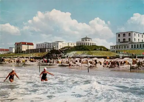 AK / Ansichtskarte 73906098 Wangerooge_Wangeroog_Nordseebad Strand bei Flut