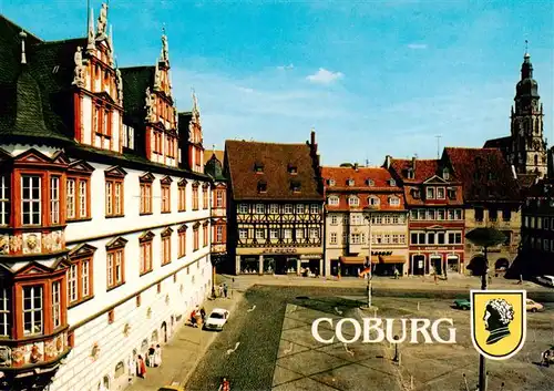 AK / Ansichtskarte 73906115 Coburg Marktplatz Stadthaus Morizkirche