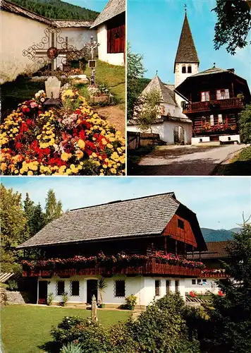 AK / Ansichtskarte  St_Oswald_Bad_Kleinkirchheim_Kaernten_AT Gedaechtnisstaette Dr Karl Schleinzer Kirche Wohnhaus