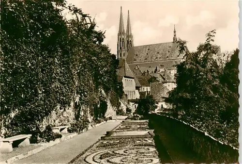 AK / Ansichtskarte 73906166 Goerlitz__Sachsen Anlagen innerhalb der alten Stadtmauer an der Ochsenbastei mit Peterskirche