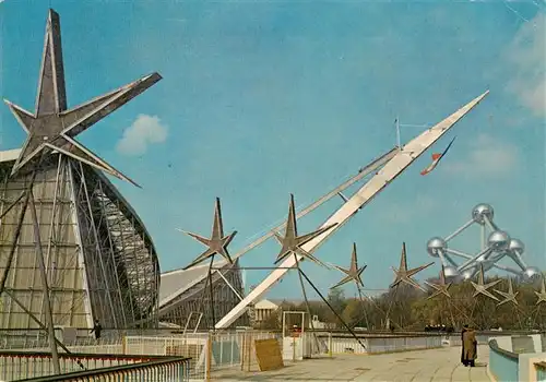 AK / Ansichtskarte  Exposition_Universelle_Bruxelles_1958 Die Laufbruecke franzoesische Pavillon