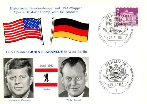 AK / Ansichtskarte  Politik_Politics_Politique John F. Kennedy Willy Brandt West Berlin