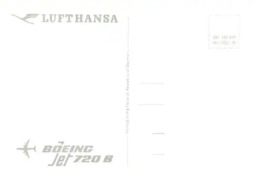 AK / Ansichtskarte  Flugzeuge_Zivil Lufthansa Boeing Jet 720 B