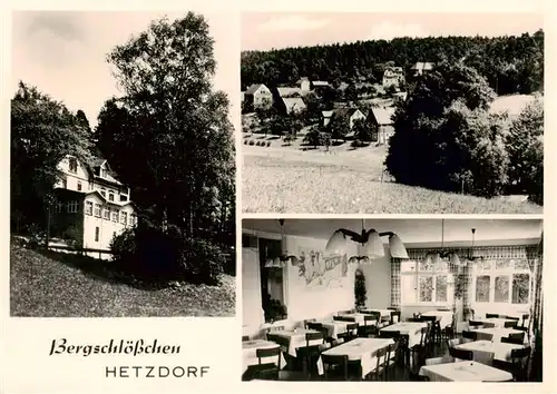 AK / Ansichtskarte  Hetzdorf_Bockelwitz Bergschloesschen Gastraum Panorama