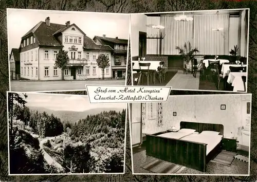 AK / Ansichtskarte  Clausthal-Zellerfeld Hotel Kronprinz Gastraum Zimmer Panorama