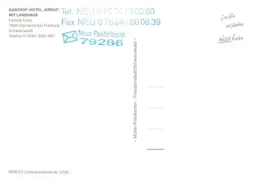 AK / Ansichtskarte  Glottertal_Schwarzwald Gasthof Kreuz Gastraum