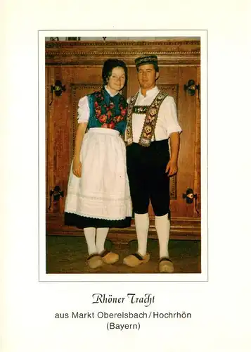 AK / Ansichtskarte  Oberelsbach Rhoener Trachtenpaar