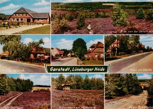 AK / Ansichtskarte  Garstedt_Winsener_Geest Erholungsheim Blick von der Sandkuhle Pension Waldesruh Haus am Walde Klein Thueringen Bienenzaun am Hoellenberg Rodelbahn