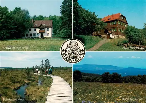 AK / Ansichtskarte 73906310 Oberelsbach Schweinfurter Haus des Rhoen-Klub Altes Forsthaus Schwarzes Moor Rhoenlandschaft