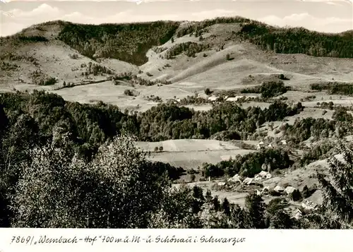 AK / Ansichtskarte  Wembach_Schwarzwald Pension Hirtenbrunnen Landschaftspanorama