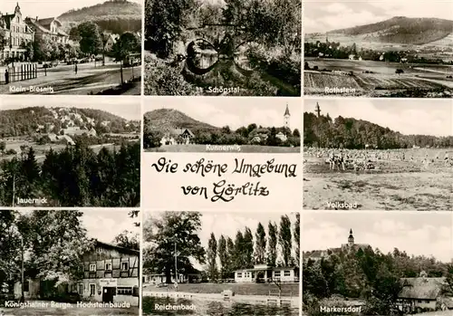 AK / Ansichtskarte 73906328 Goerlitz__Sachsen Klein Biesnitz Schoenstal Rothstein Jauernick Volksbad Koenigshainer Berge Hochsteinbaude Reichenbach Markersdorf