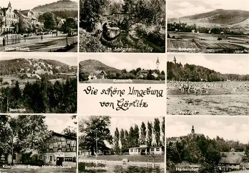 AK / Ansichtskarte  Goerlitz__Sachsen Klein Biesnitz Schoenstal Rothstein Jauernick Volksbad Koenigshainer Berge Hochsteinbaude Reichenbach Markersdorf