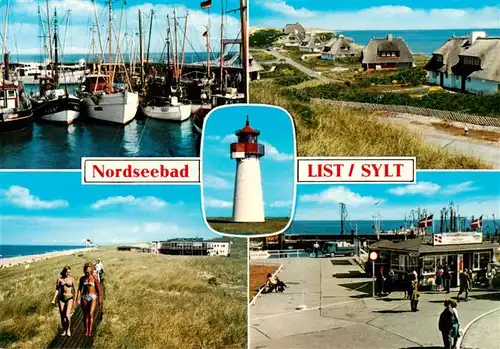 AK / Ansichtskarte  List__Sylt Fischereihafen Ferienhaeuser Strandweg Hafenpartie