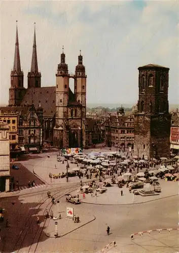 AK / Ansichtskarte  Halle__Saale Markt Kirche