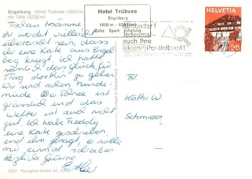 AK / Ansichtskarte  Engelberg__OW Hotel Truebsee mit Titlis
