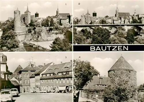 AK / Ansichtskarte  Bautzen Alte Wasserkunst Michaeliskirche St Petri Dom Friedensbruecke und Altstadt Am Schuelertor DJH Am Zwinger