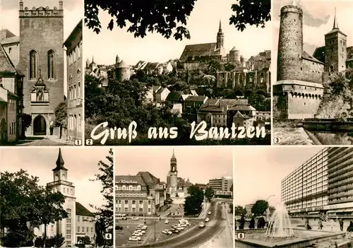 AK / Ansichtskarte  Bautzen Ortenburg Petridom Alte Wasserkunst Ingenieursschule fuer Foerdertechnik Museum Reichenturm HO Cafe Lubin Haus der Mode