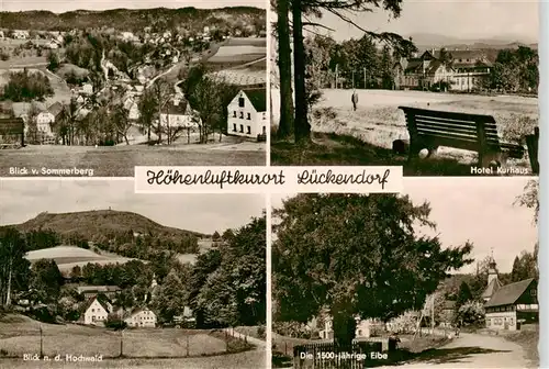 AK / Ansichtskarte  Lueckendorf Blick vom Sommerberg Hotel Kurhaus Blick zum Hochwald 1500jaehrige Eibe