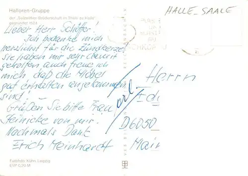 AK / Ansichtskarte 73906378 Halle__Saale Halloren Gruppe der Salzwirker Bruderschaft 