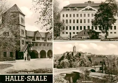 AK / Ansichtskarte 73906380 Halle__Saale Moritzburg Burghof Franckens Stiftungen Giebichenstein