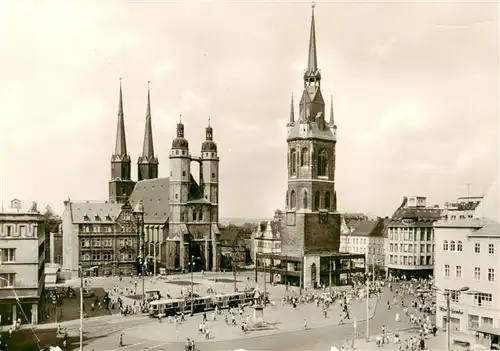 AK / Ansichtskarte  Halle__Saale Marktplatz