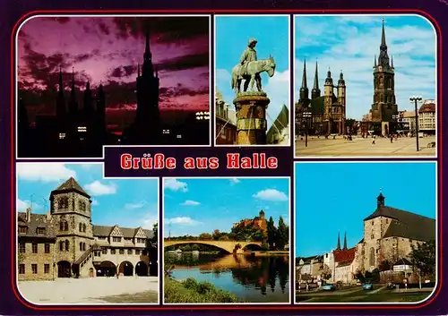 AK / Ansichtskarte 73906393 Halle__Saale Markt Eselsbrunnen Moritzburg Innenhof Burg Giebichenstein Hallorenring