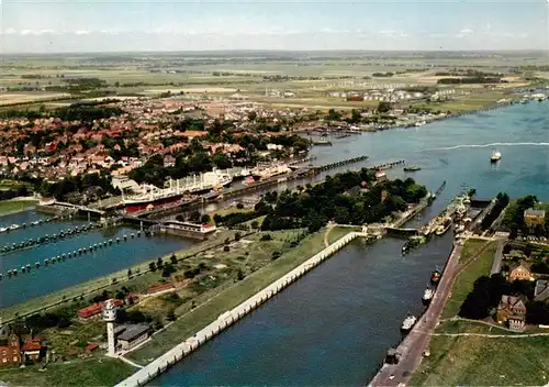 AK / Ansichtskarte  Brunsbuettelkoog Nord-Ostsee-Kanal Elbe mit Schleusen 