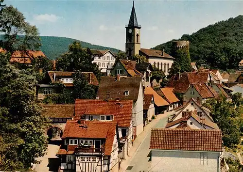 AK / Ansichtskarte 73906419 Lindenfels_Odenwald Blick auf Stadt und Fuerther Tor