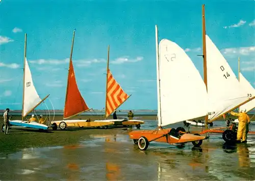 AK / Ansichtskarte  St-Peter-Ording Strandsegler auf der Duene